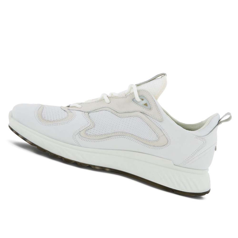 Men's Ecco St.1 Laced Sneakers White | Canada 649FDN